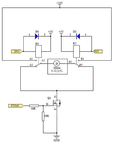 MOS管驅(qū)動(dòng)電機(jī)電路